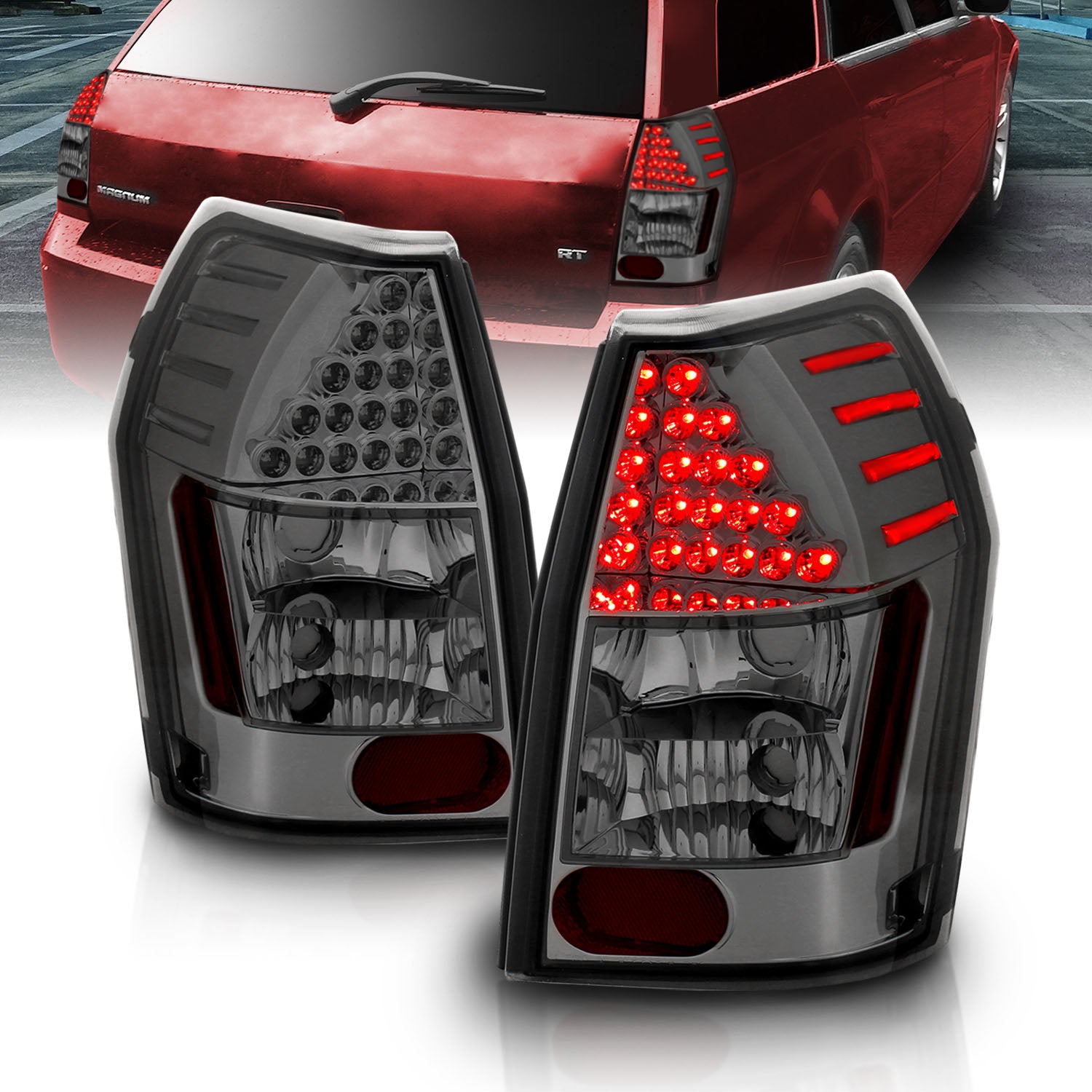 DODGE MAGNUM 05-UP LED TAIL LIGHTS SMOKE