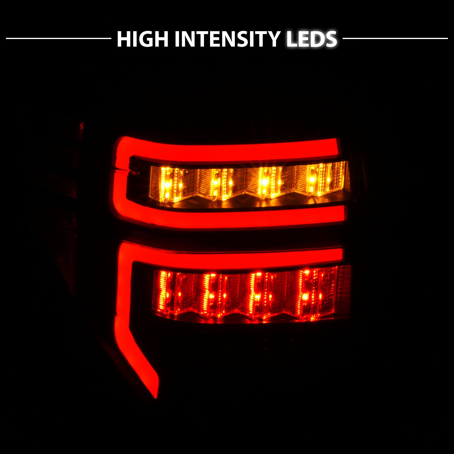 TOYOTA 4 RUNNER 14-23 TAIL LIGHTS BLACK HOUSING SMOKE LENS RED LIGHT BAR