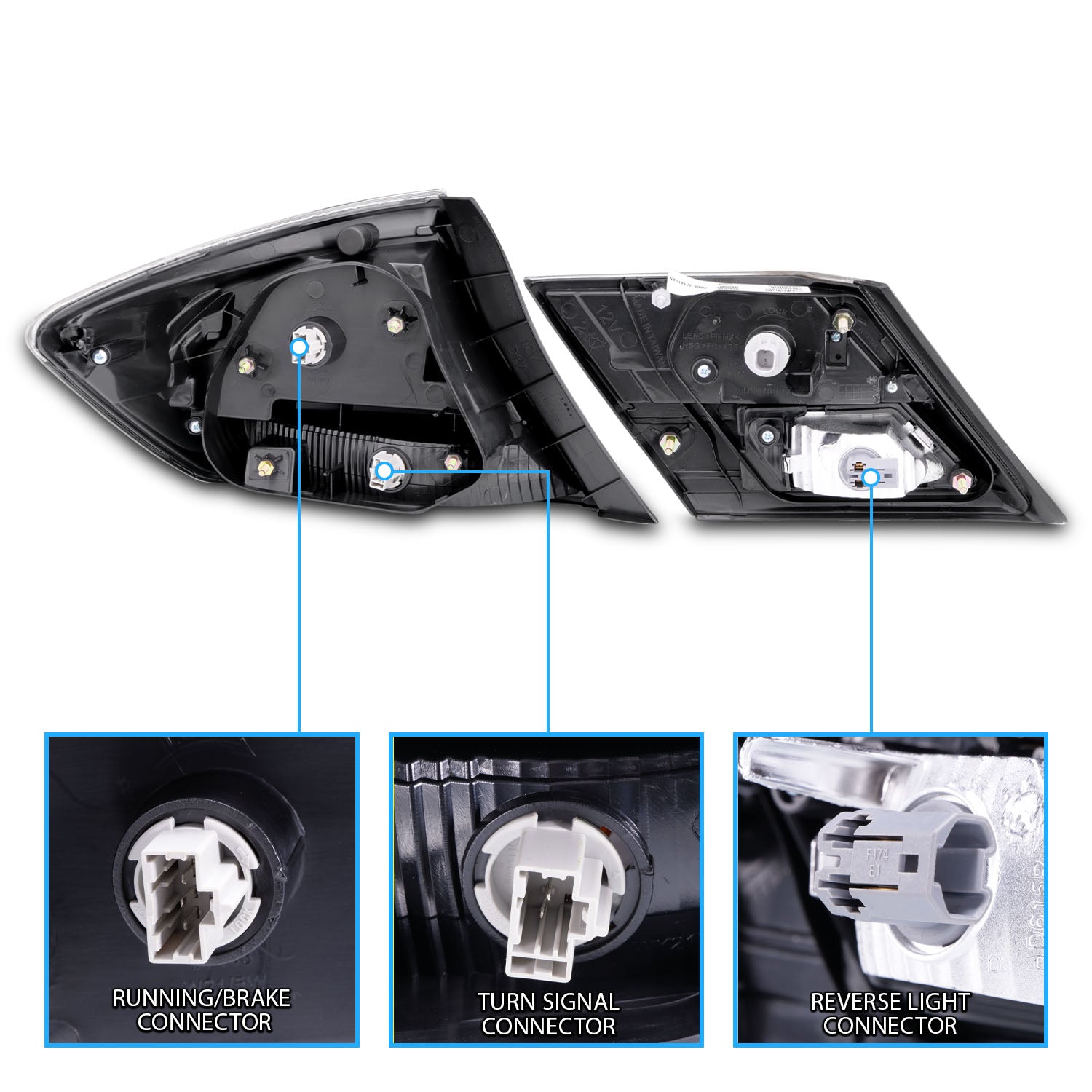 HONDA CIVIC 13-UP 4DR LED TAIL LIGHTS ALL CHROME (4 PCS)