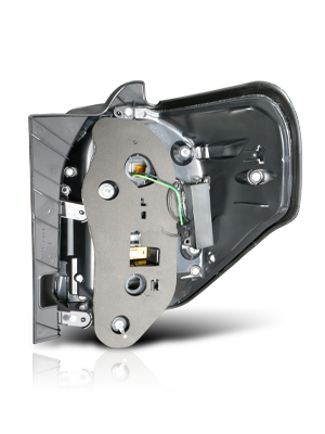 TOYOTA 4 RUNNER 14-23 TAIL LIGHTS BLACK HOUSING SMOKE LENS RED LIGHT BAR