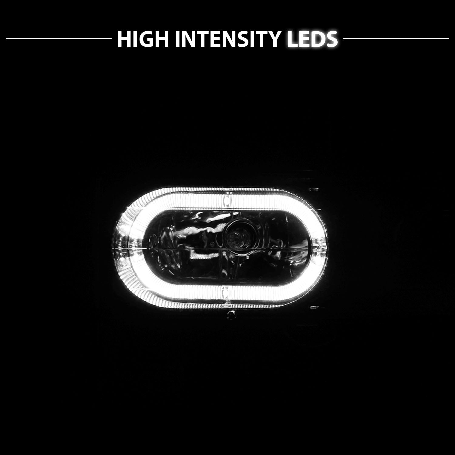CHEVY FULLSIZE 88-98 CRYSTAL HEADLIGHTS HALO CARBON