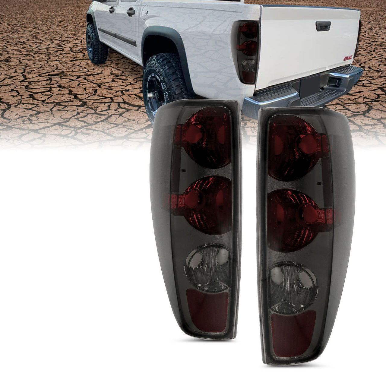 CHEVY COLORADO/GMC CANYON 04-12 TAIL LIGHTS RED/SMOKE