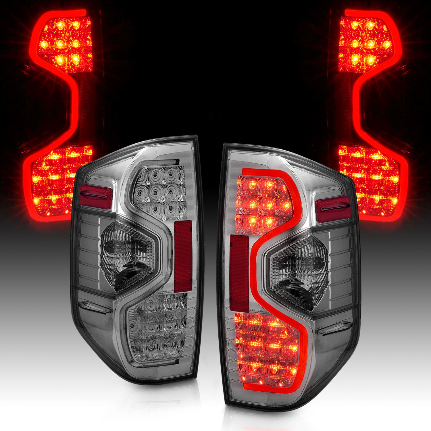 TOYOTA TUNDRA 14-18 LED TAIL LIGHTS SMOKE LENS