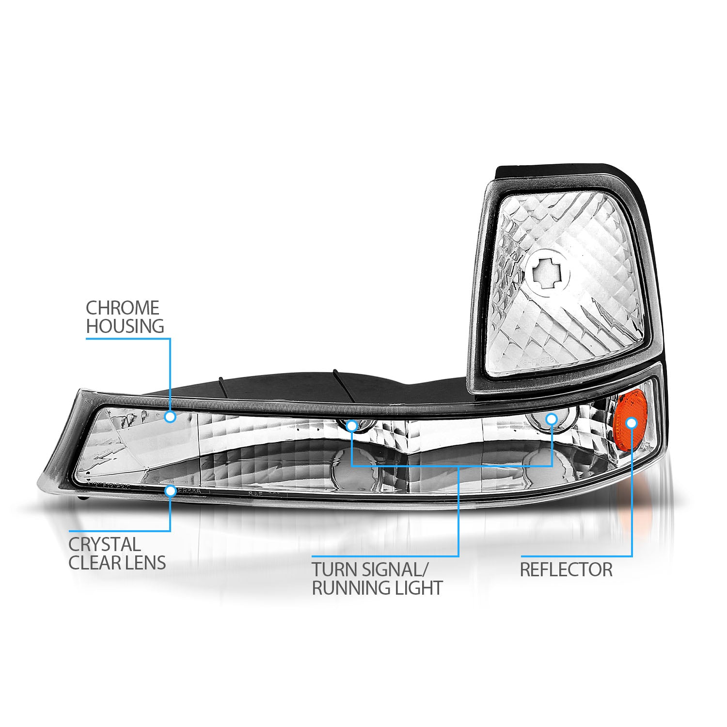 FORD RANGER 98-01 BUMPER LIGHTS EURO AMBER