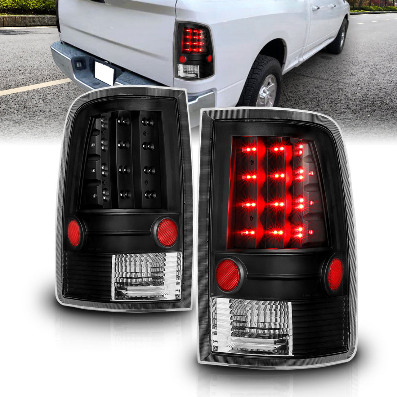 DODGE RAM 1500 09-18/ 2500 3500 10-18  LED TAIL LIGHTS BLACK