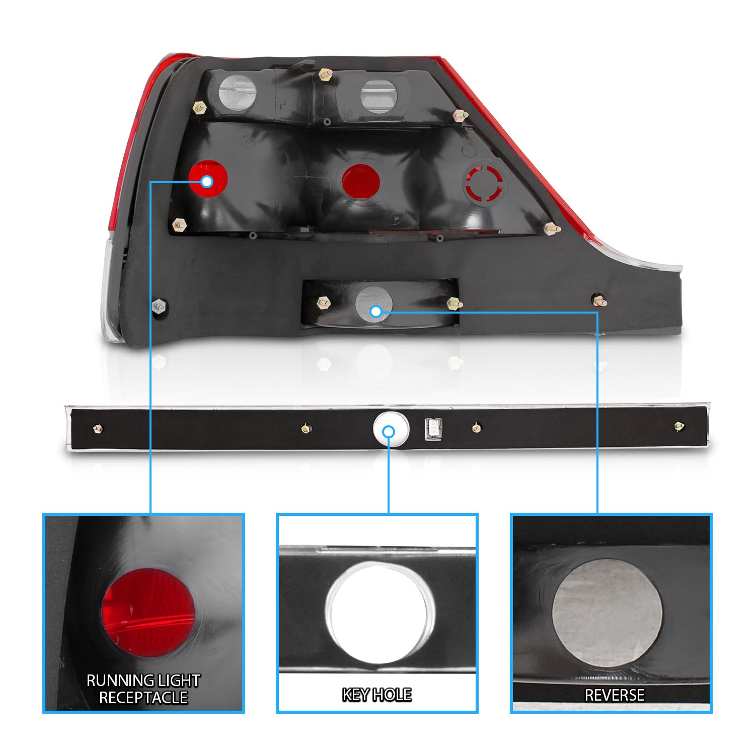 MBZ S CLASS W140 97-99 TAIL LIGHTS RED/CLEAR