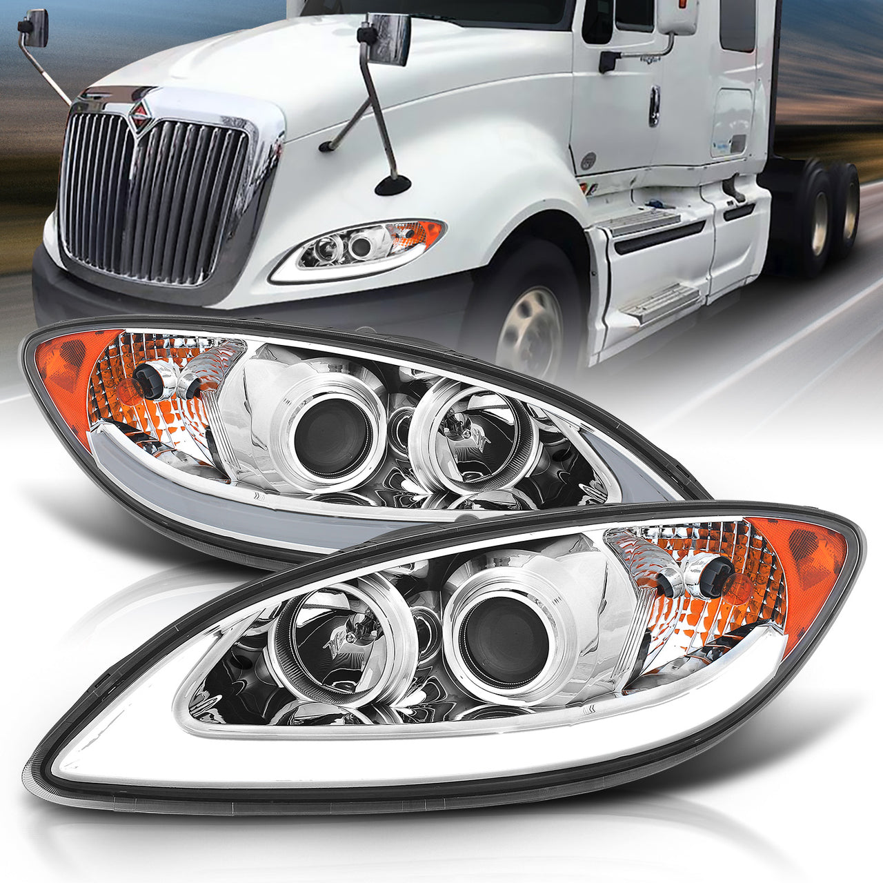 INTERNATIONAL PROSTAR 08-16 PROJECTOR PLANK STYLE H.L CHROME