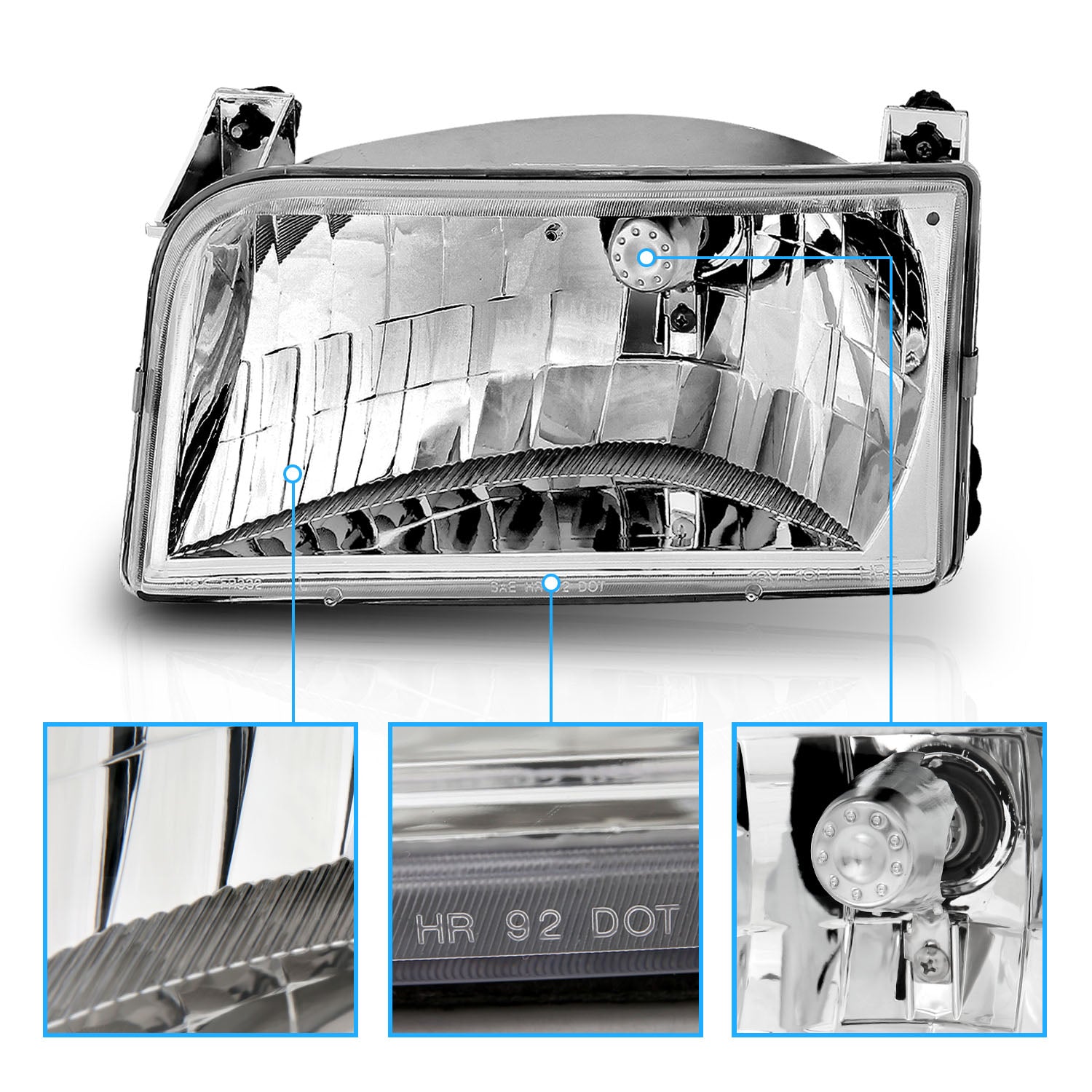 FORD F-150/BRONCO 92-96 HEADLIGHTS CLEAR