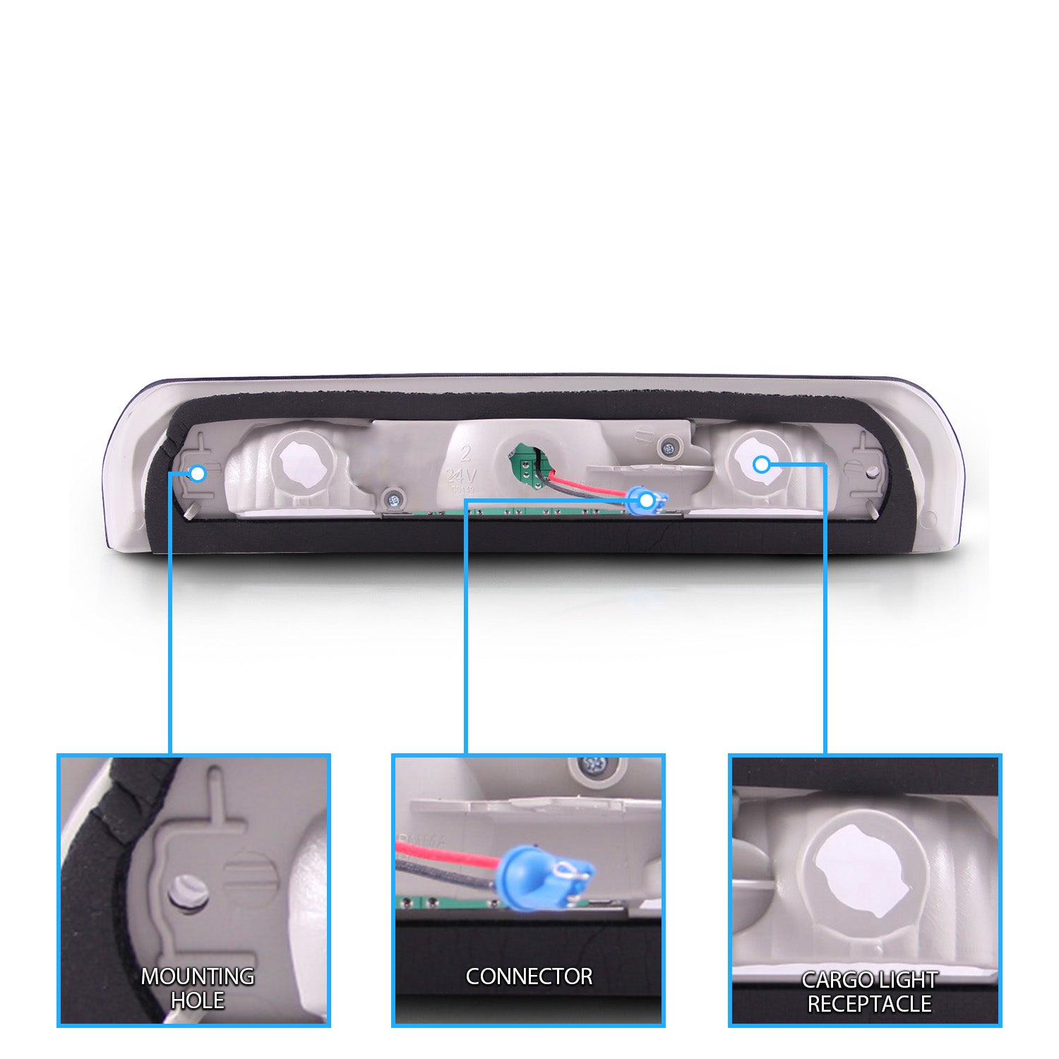 DODGE RAM 02-08 LED 3RD BRAKE LIGHT SMOKE