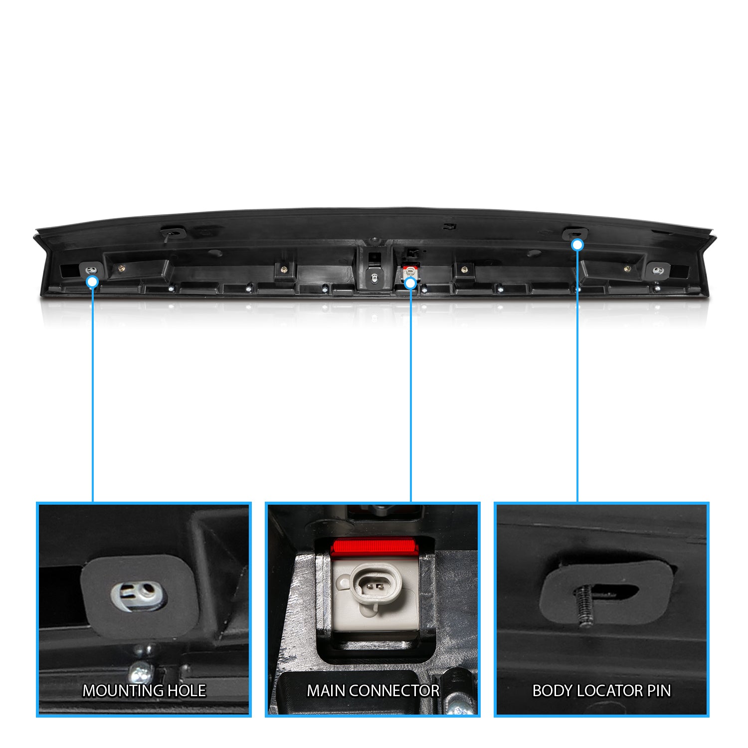 CHEVY SUBURBAN/TAHOE/GMC YUKON/YUKON XL 07-14; YUKON DENALI 09-13 LED 3RD BRAKE LIGHT G4 ALL SMOKE (W/ SPOILER)