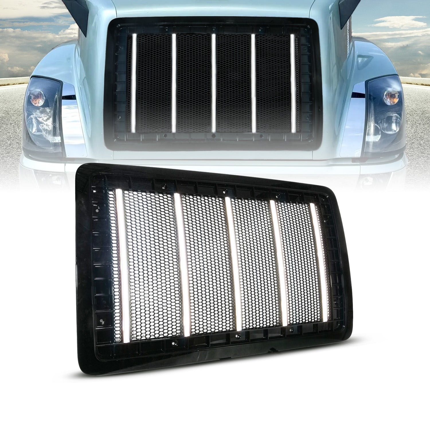 VOLVO VLN 04-17 GRILLE LIGHTS BLACK (LIGHT BAR) (INITIATION FEATURE)