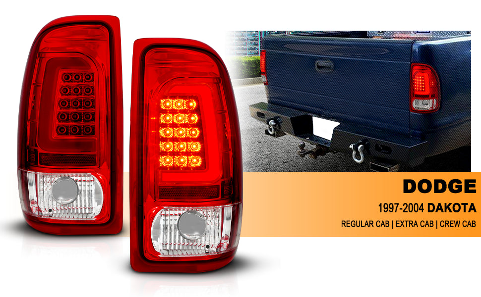 DODGE DAKOTA 97-04 L.E.D T.L RED LENS W/ C LIGHT BAR
