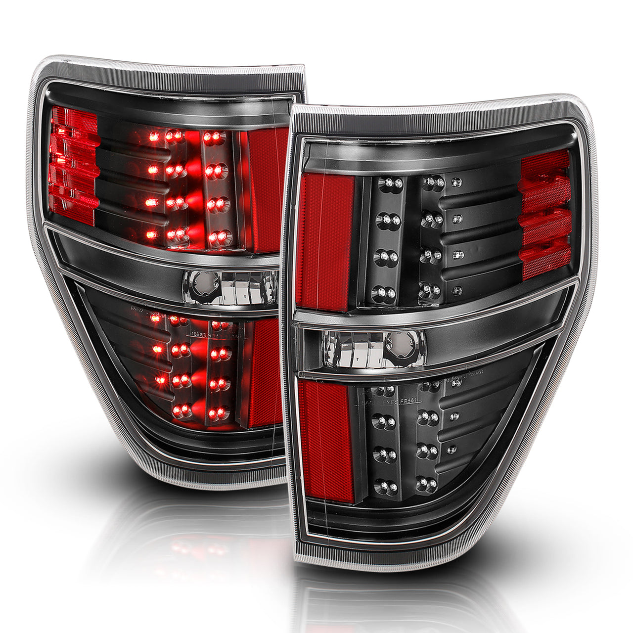 FORD F-150 09-13 LED TAIL LIGHTS BLACK