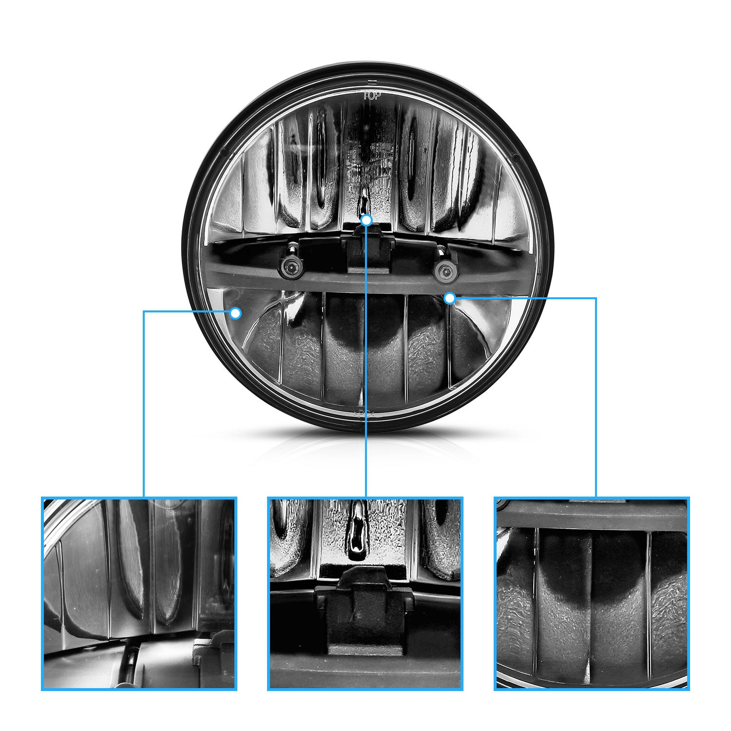 JEEP WRANGLER LED HEADLIGHTS (UNIVERSAL) (ONE SIDE)
