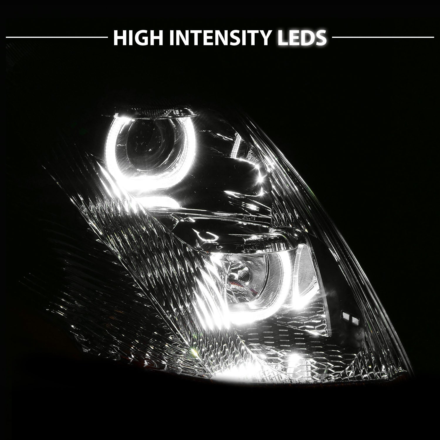 VOLVO VN/VNL SERIES 04-15 PROJECTOR U BAR STYLE H.L CHROME AMBER REFLECTOR (RIGHT)