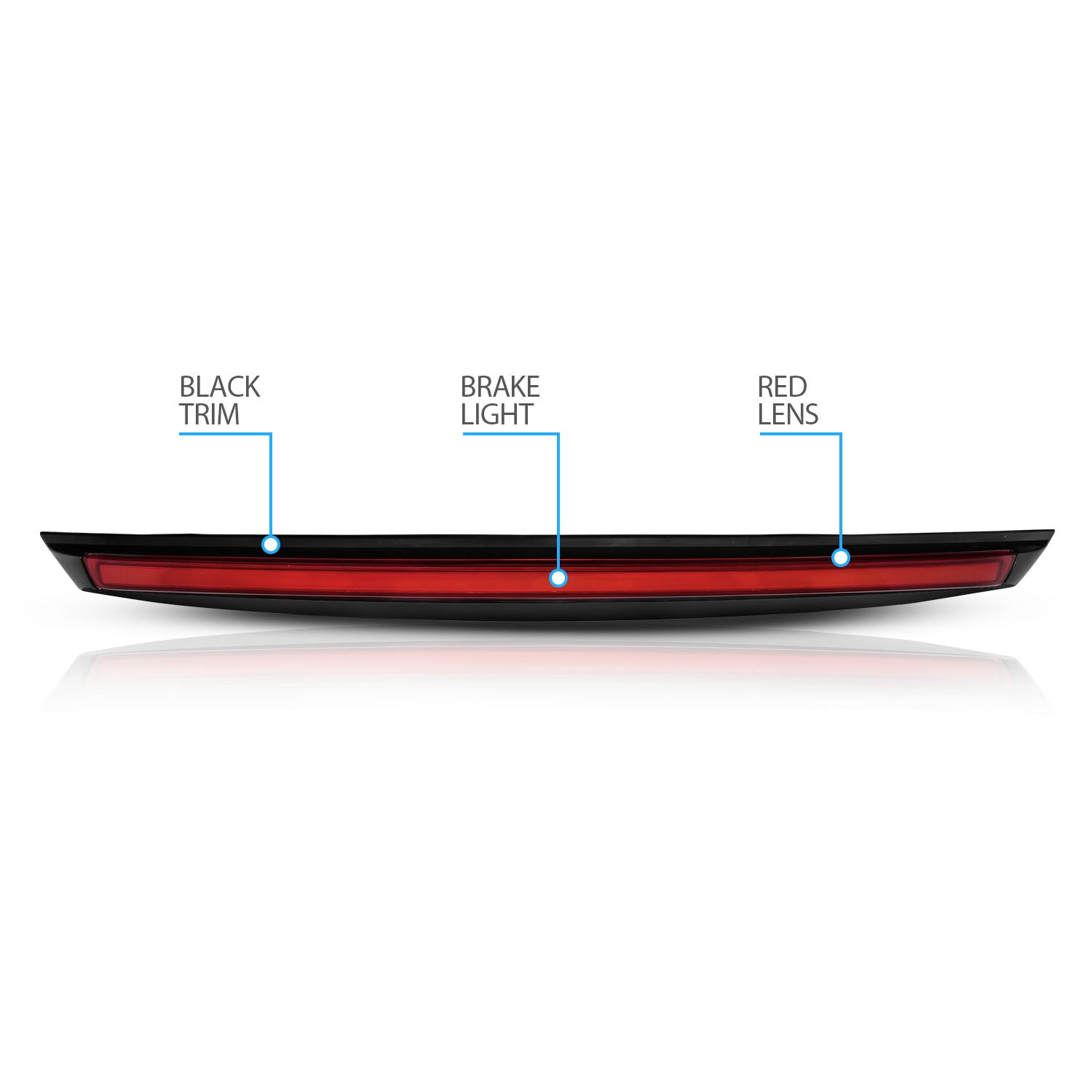 CHEVY SUBURBAN/TAHOE/GMC YUKON/YUKON XL 07-14; YUKON DENALI 09-13 LED 3RD BRAKE LIGHT G4 ALL RED (W/ SPOILER)