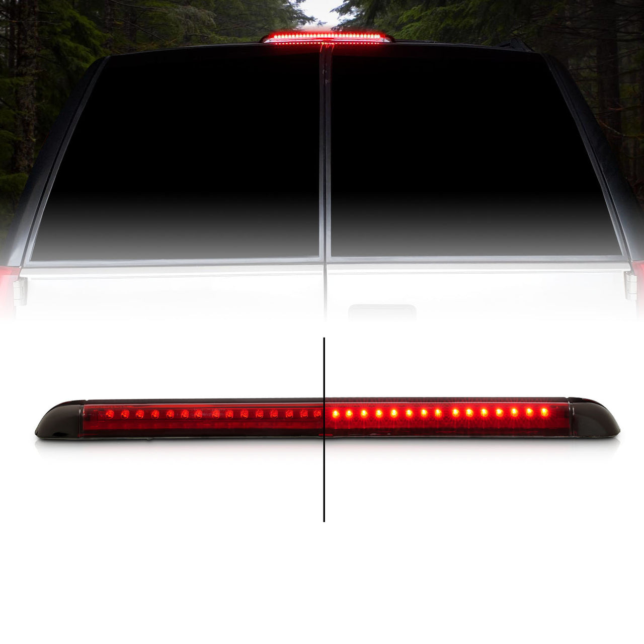 CHEVY FULL SIZE BLAZER 95-04/TAHOE 95-99/SUBURBAN 92-99/GMC YUKON 92-99/ HUMMER H2 02-05 3RD BRAKE LIGHT RED (4DR Only)