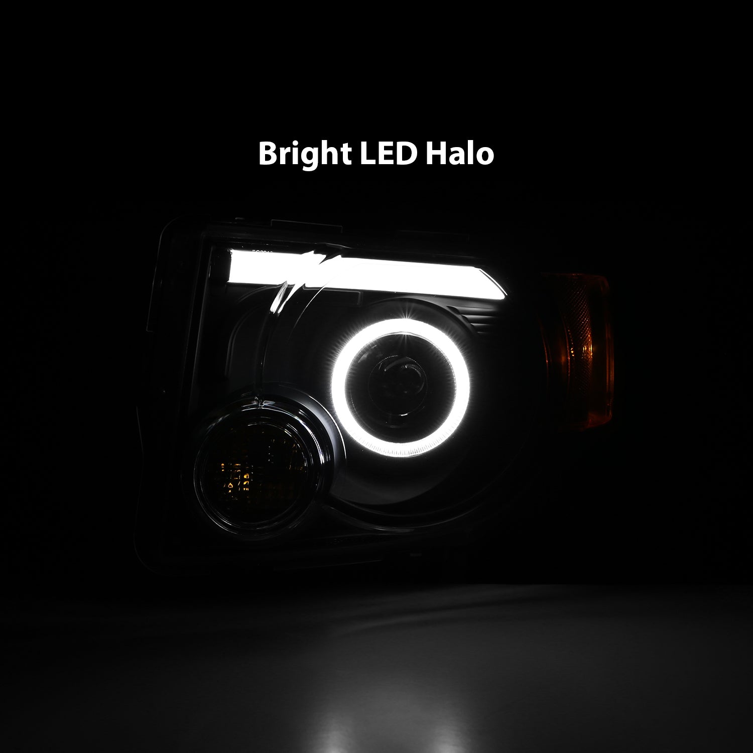 FORD ESCAPE 8-12  PROJECTOR LIGHT BAR STYLE HEADLIGHTS BLACK CLEAR AMBER (LED HALO)