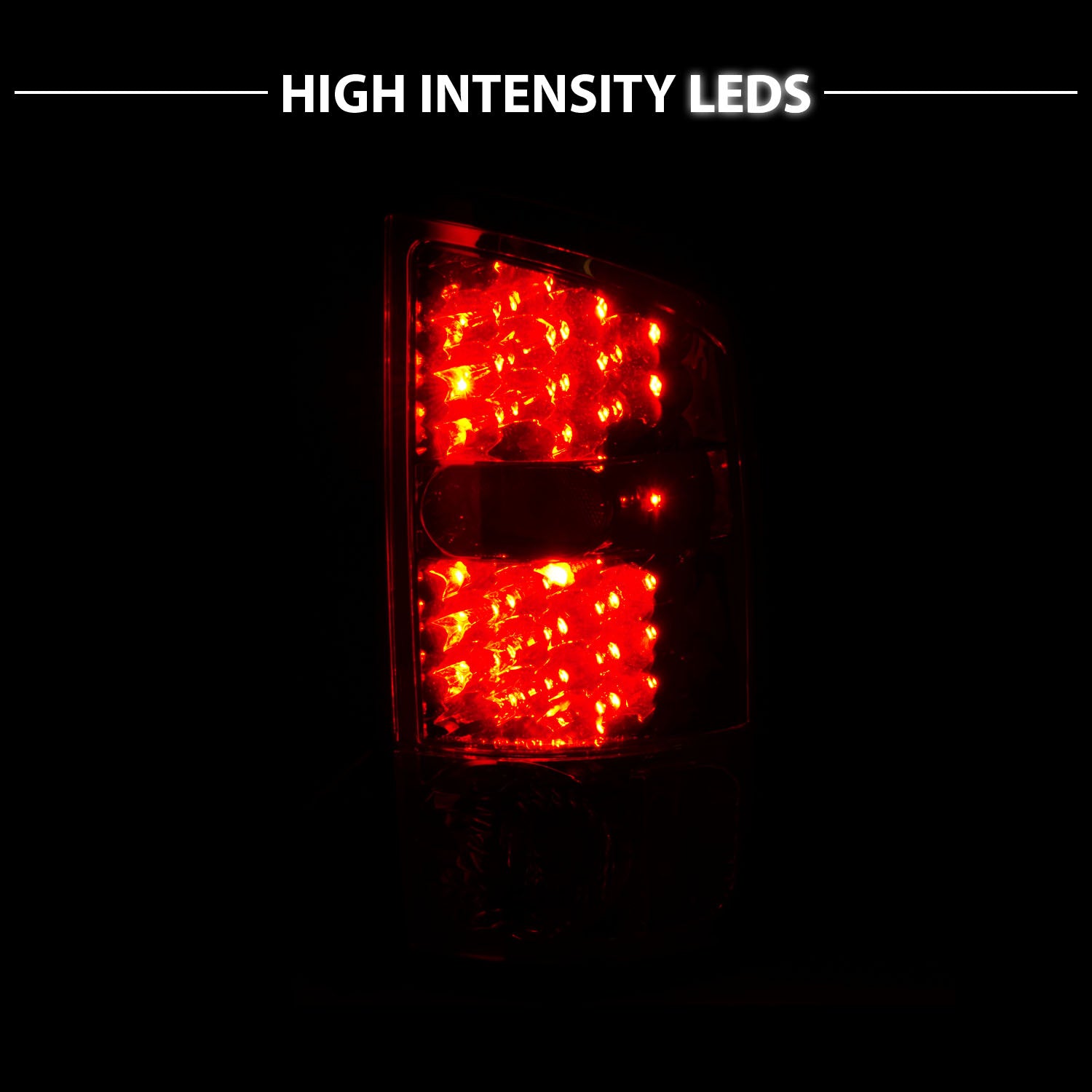 DODGE RAM 02-05 LED TAIL LIGHTS RED HOUSING CLEAR LENS