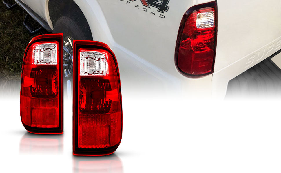 FORD F-250/SUPER DUTY 08-09 TAIL LIGHTS CHROME (OE REPLACEMENT)