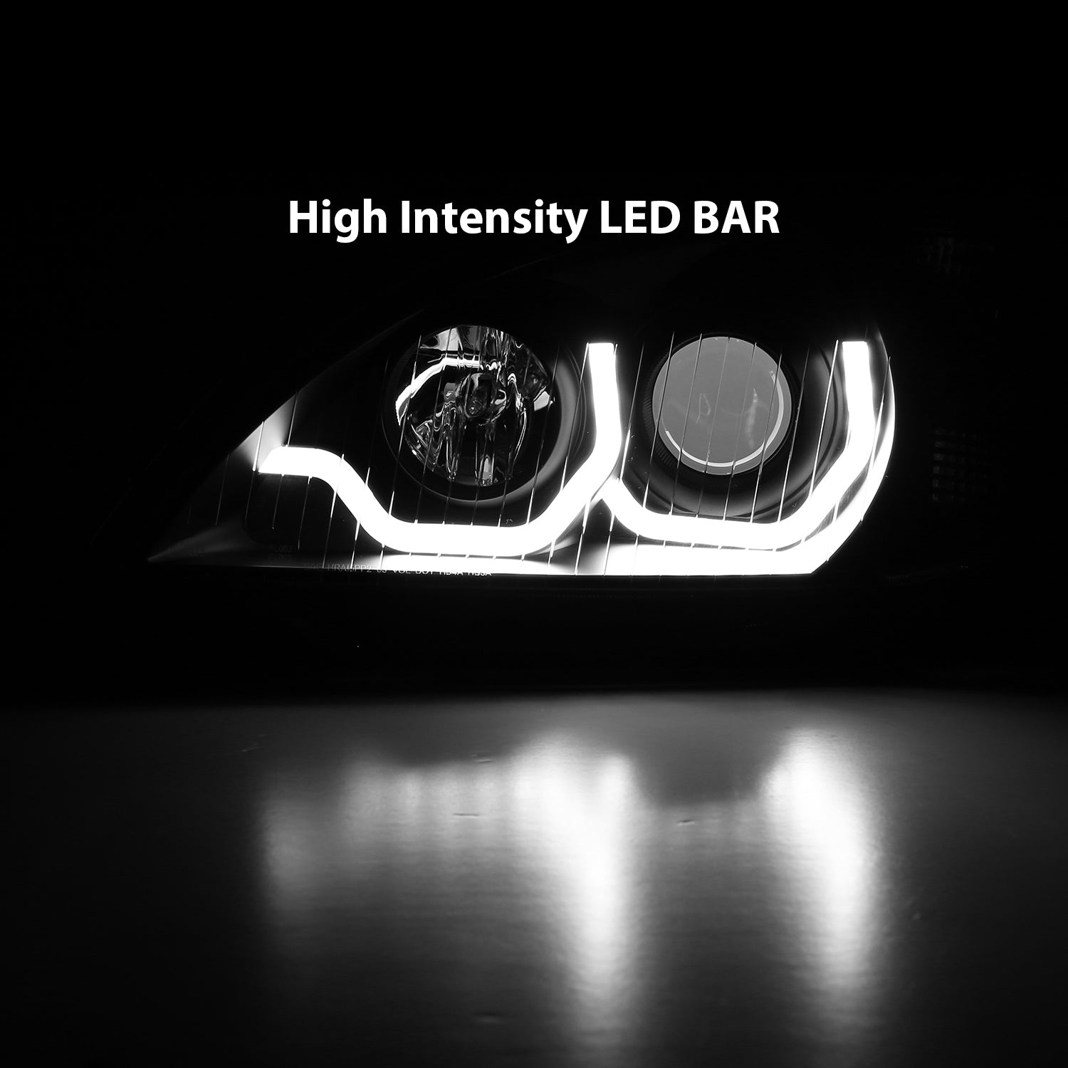 FREIGHTLINER COLUMBIA 04-15 PROJECTOR PLANK STYLE H.L BLACK AMBER REFLECTOR