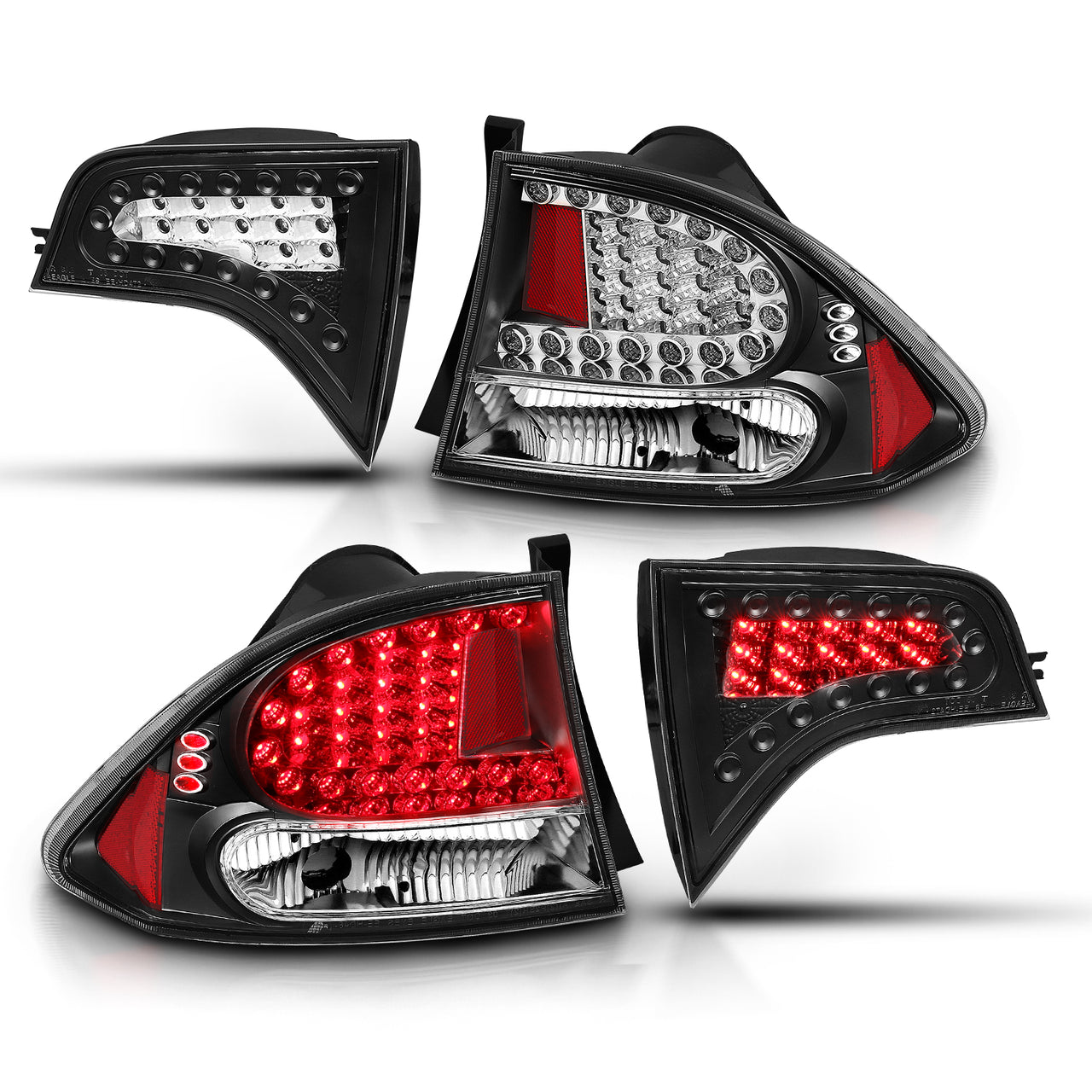 HONDA CIVIC 06-08 4DR LED TAIL LIGHTS BLACK (4 PCS)