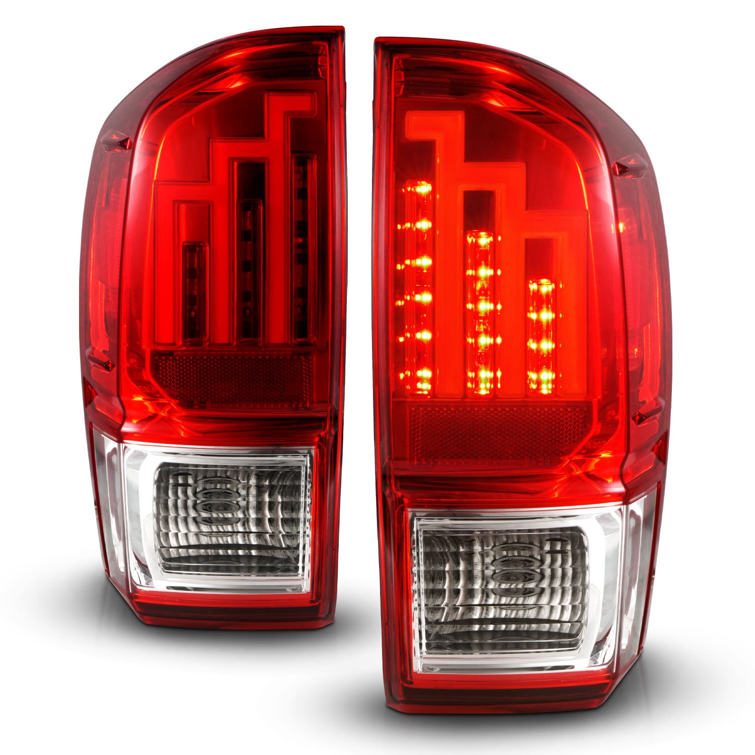 TOYOTA TACOMA 16-21 LED TAIL LIGHTS RED/CLEAR