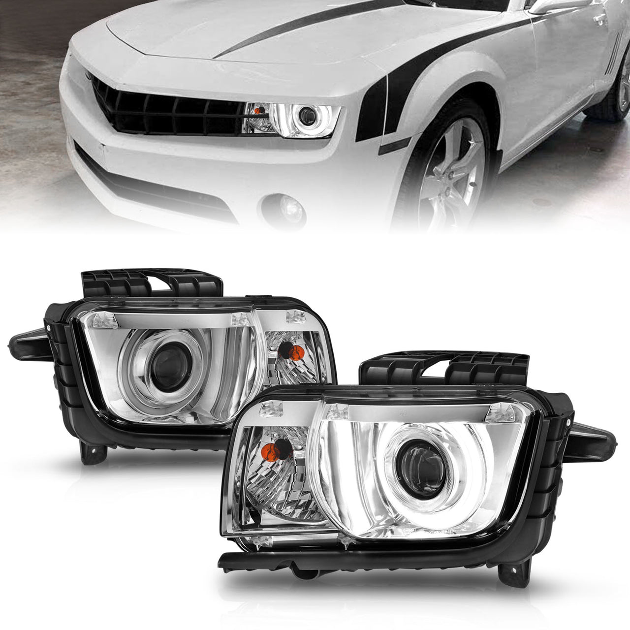 CHEVY CAMARO 10-12 PROJECTOR HALO CHROME CLEAR (RX HALO)