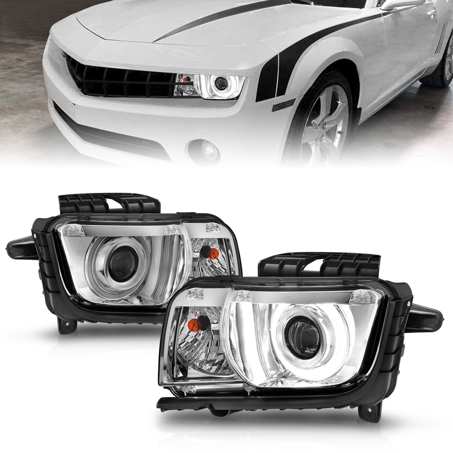 CHEVY CAMARO 10-12 PROJECTOR HALO CHROME CLEAR (RX HALO)