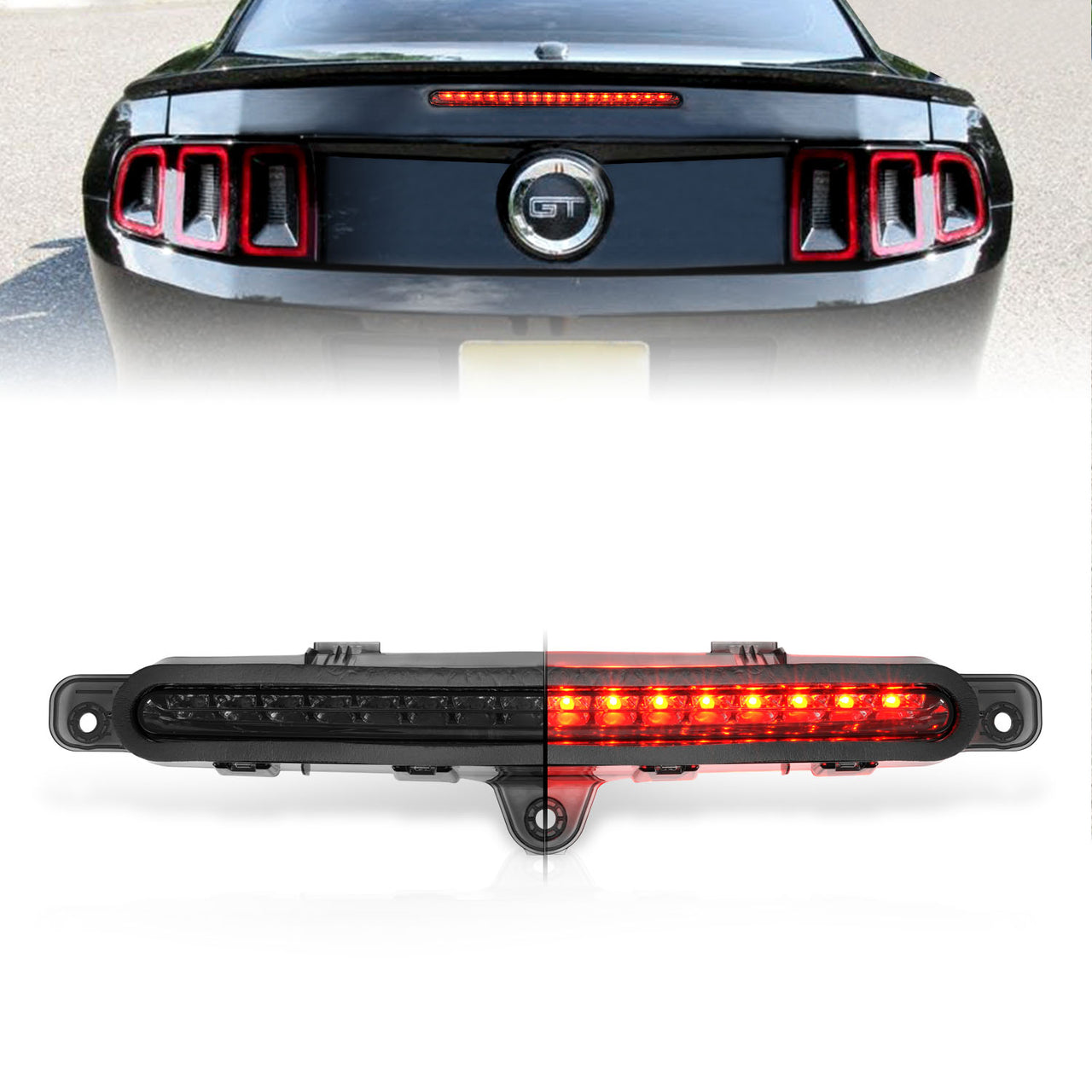 FORD MUSTANG 10-14 3RD BRAKE LIGHT SMOKE