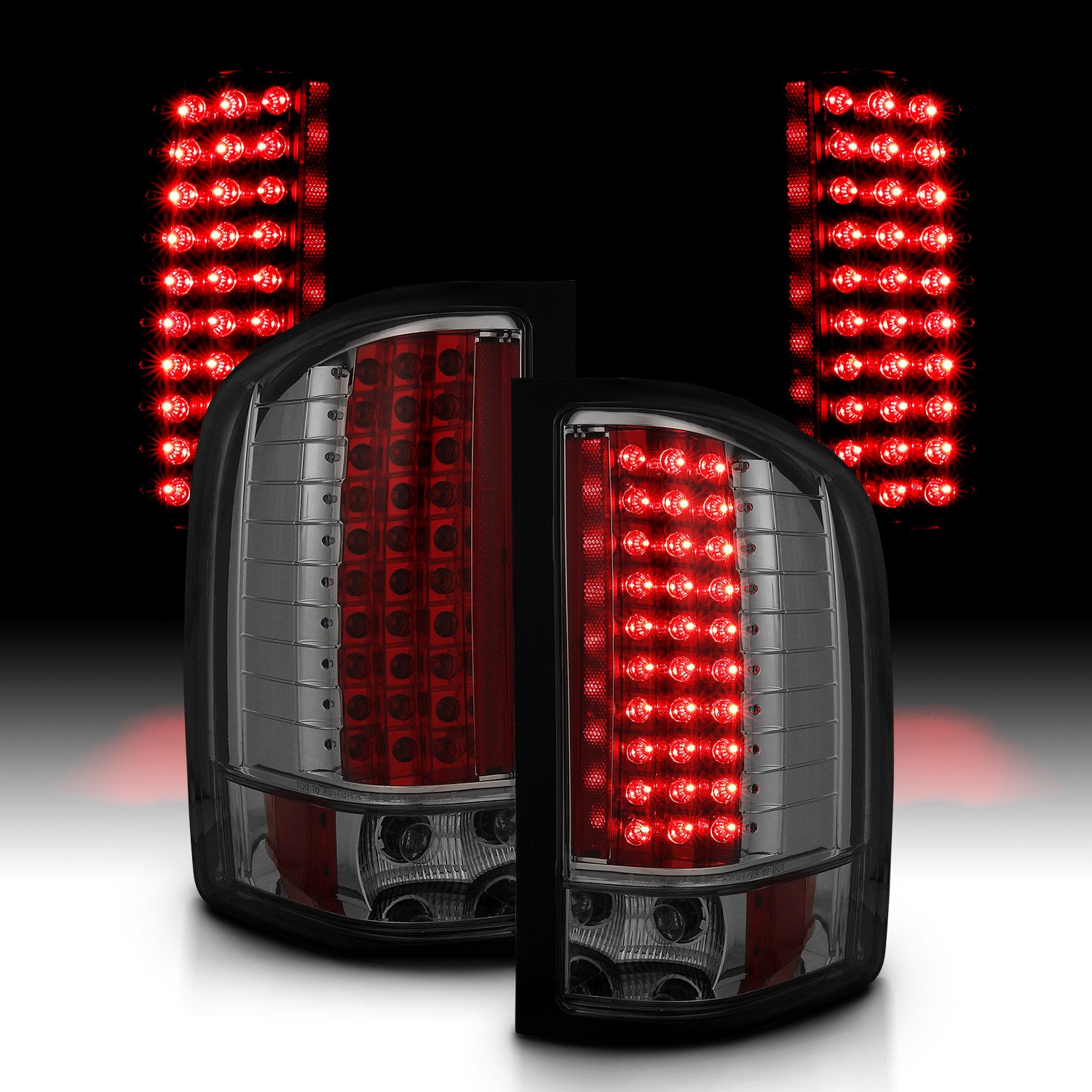 CHEVY SILVERADO 1500 07-13/2500HD 07-14/3500HD 07-14 LED TAIL LIGHTS SMOKE