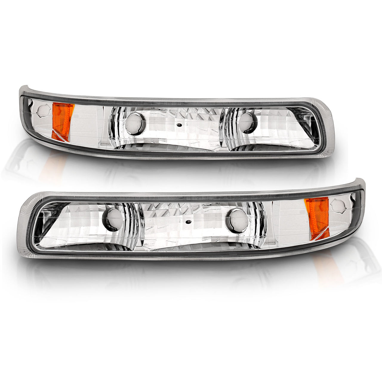 CHEVY SILVERADO 99-01 BUMPER LIGHTS EURO CLEAR AMBER