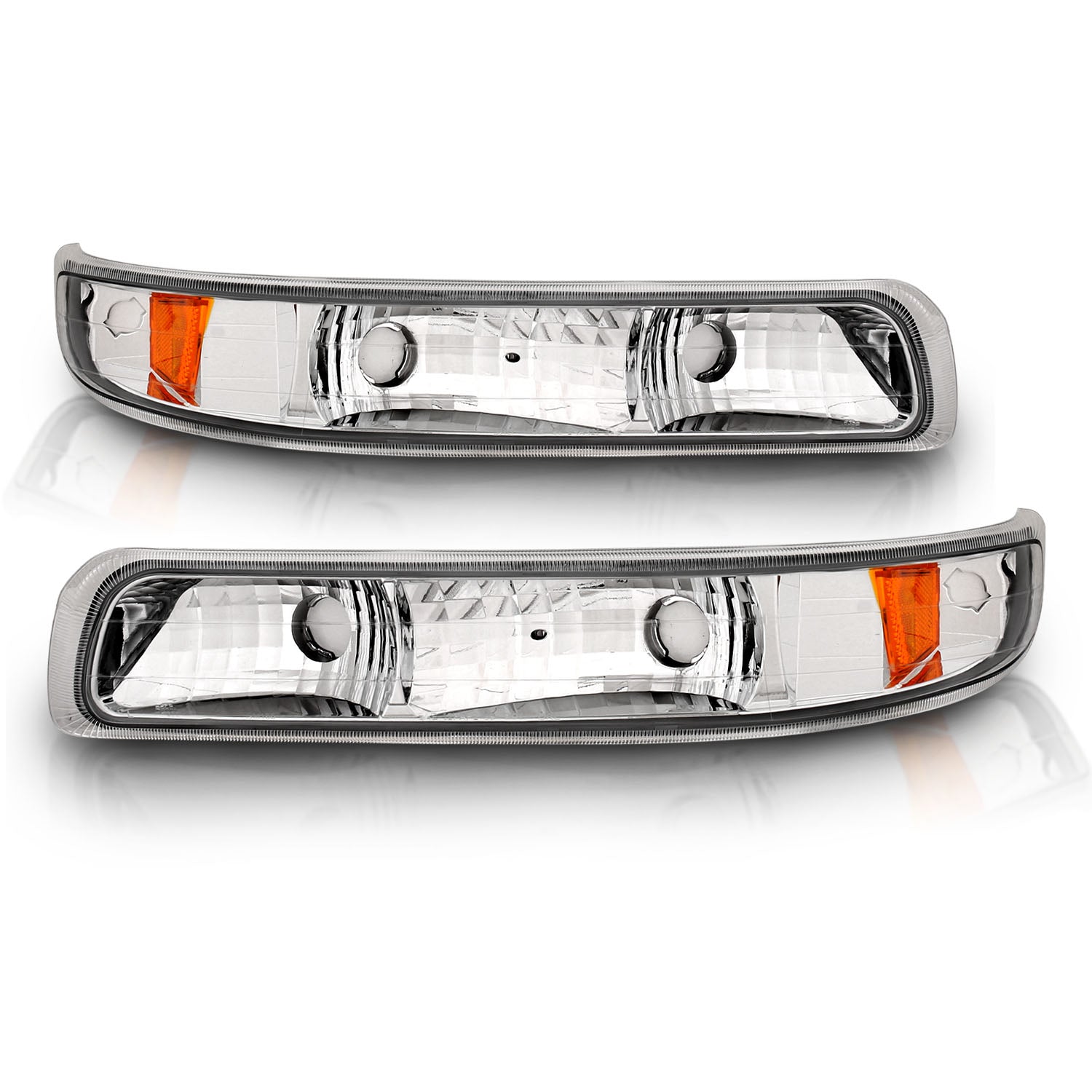 CHEVY SILVERADO 99-01 BUMPER LIGHTS EURO CLEAR AMBER