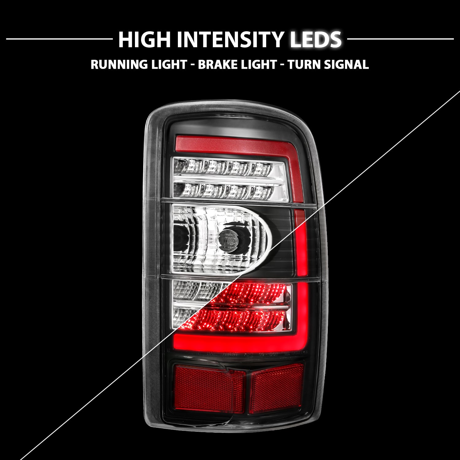 CHEVY TAHOE/SUBURBAN/GMC DENALI 00-06 LED TAIL LIGHTS CLEAR LENS BLACK HOUSING