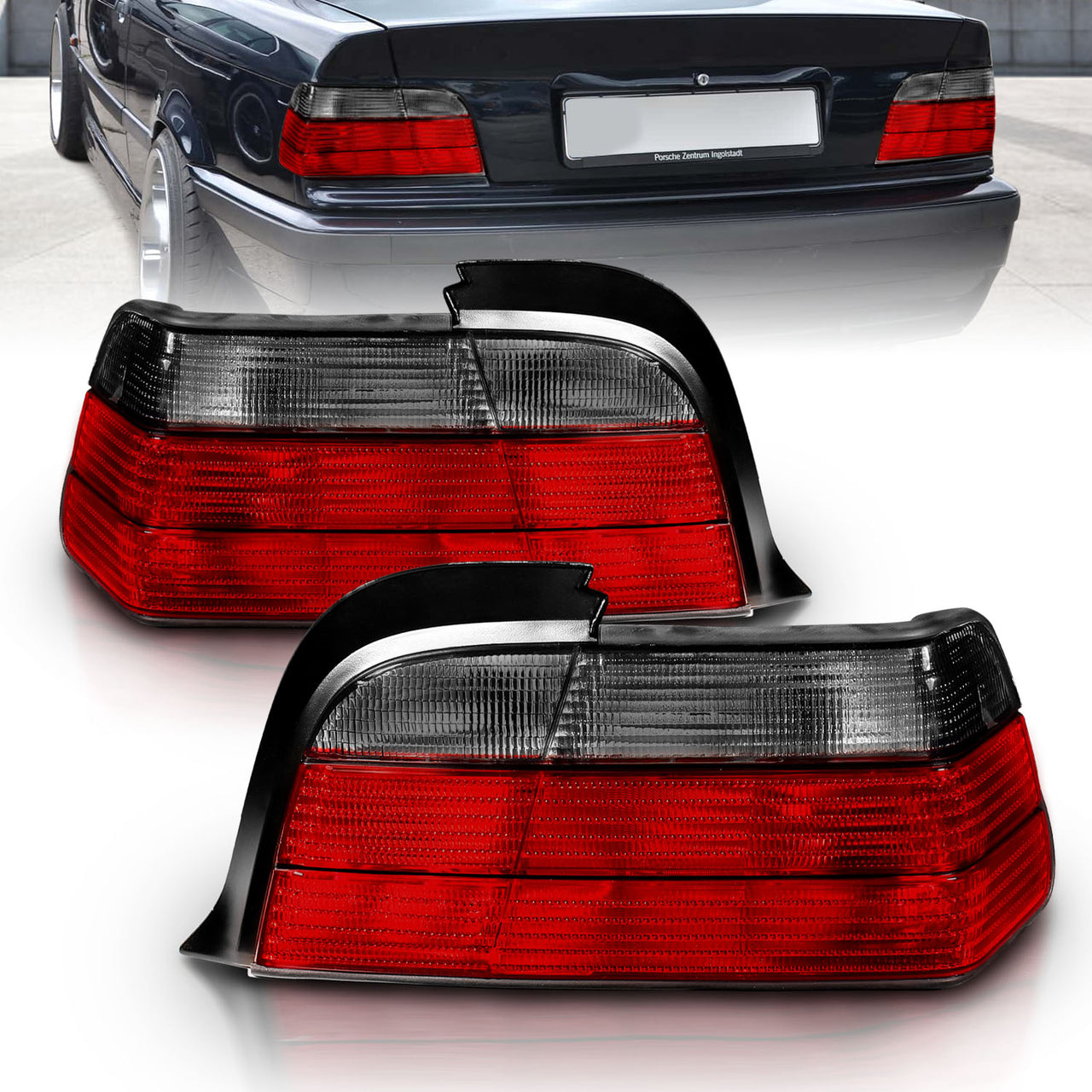BMW 3 SERIES E36 92-98 2DR TAIL LIGHTS RED/SMOKE