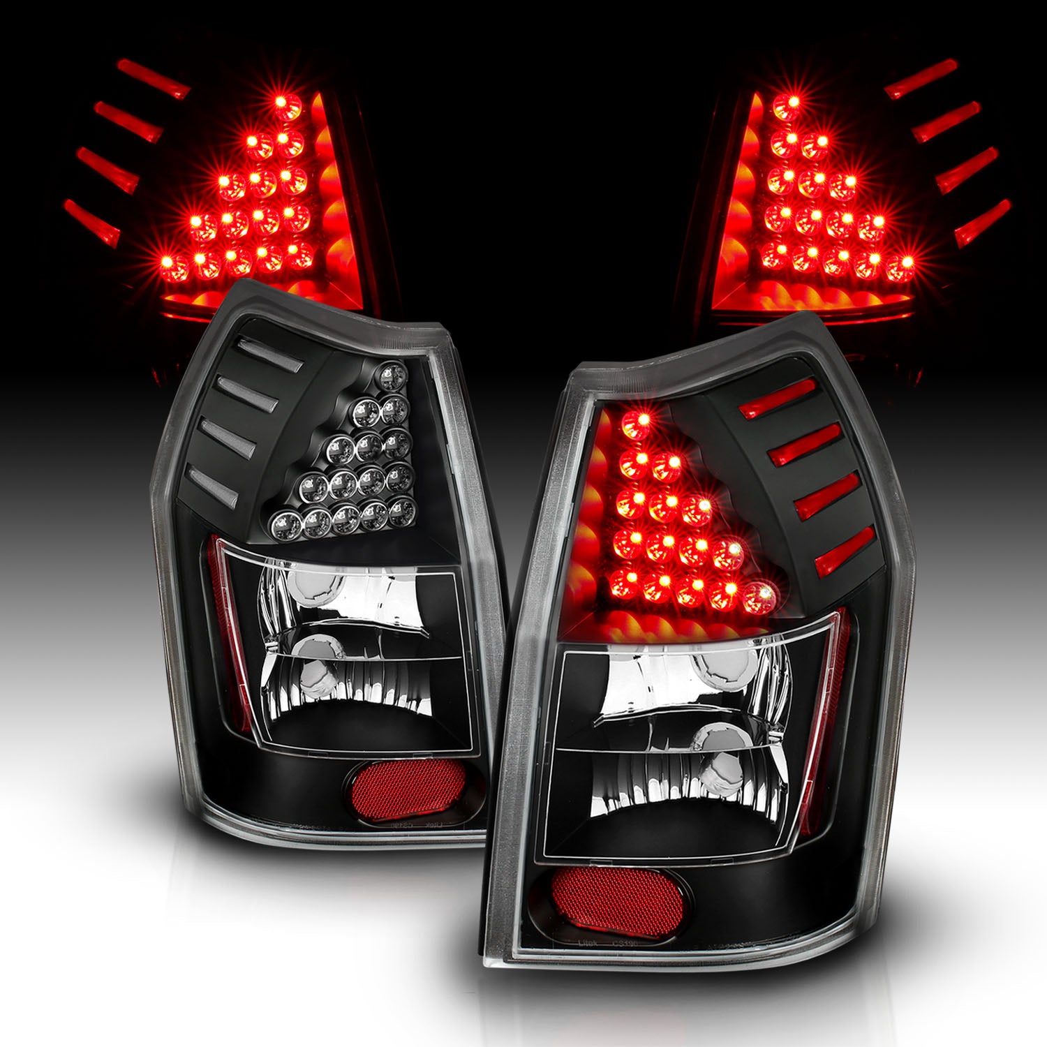 DODGE MAGNUM 05-UP LED TAIL LIGHTS BLACK