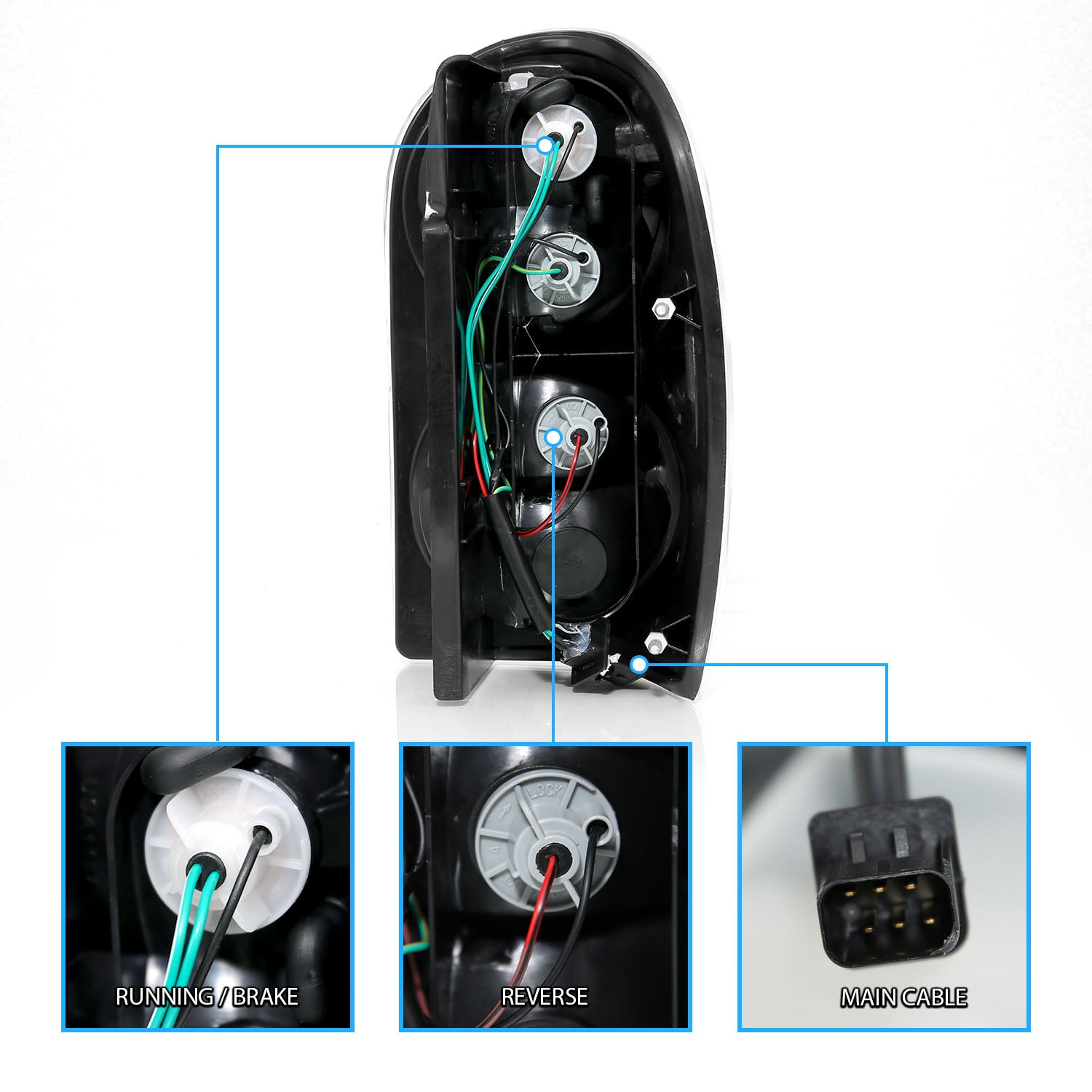 JEEP LIBERTY 02-05 TAIL LIGHTS SMOKE