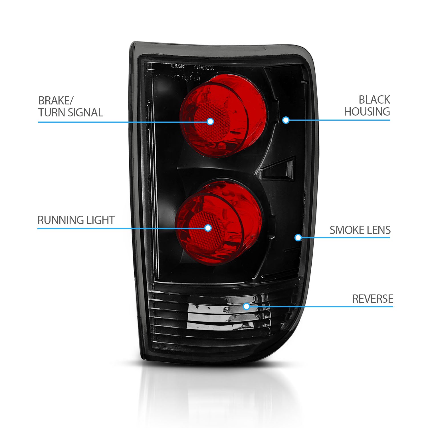 CHEVY BLAZER 95-00 TAIL LIGHTS DARK SMOKE