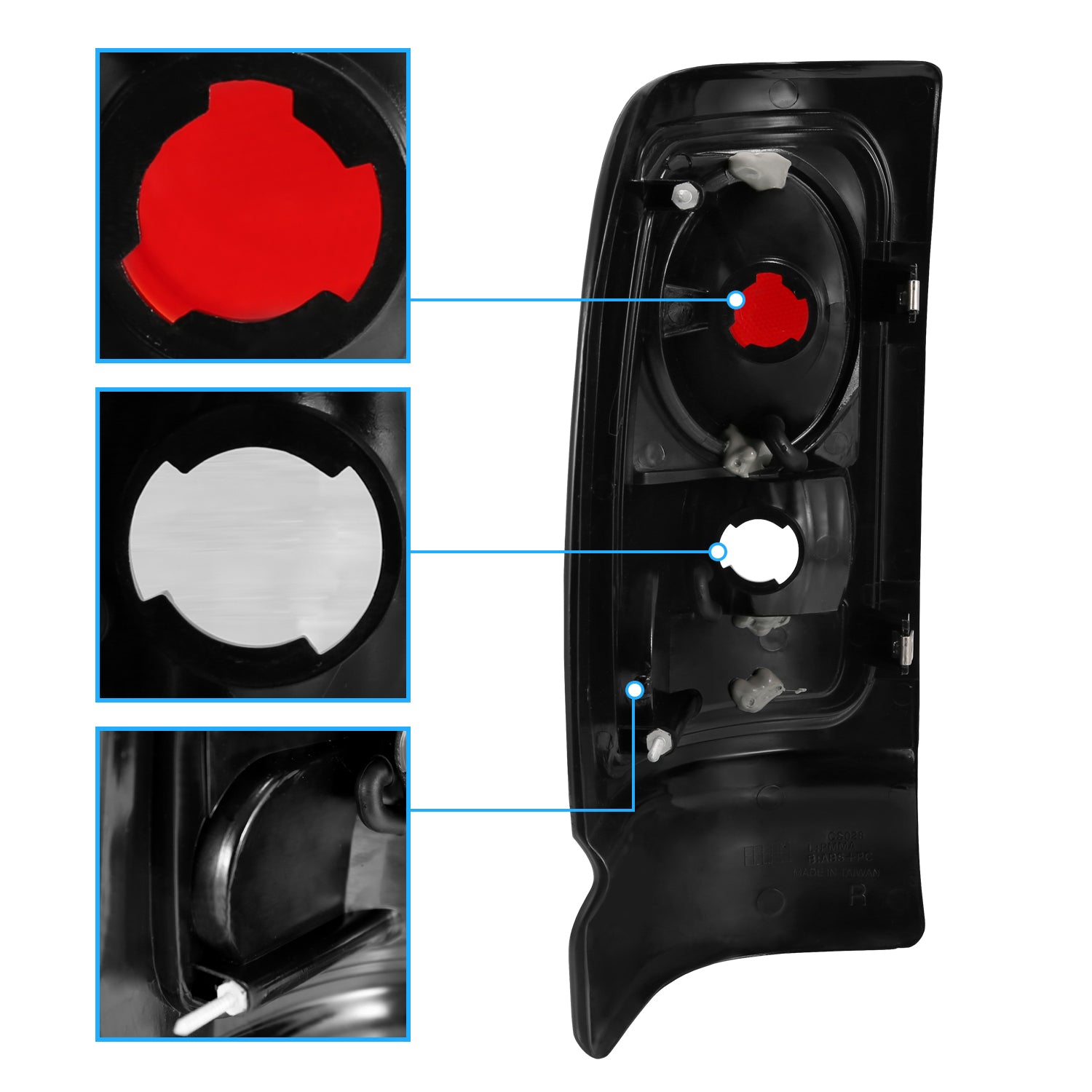 DODGE RAM 94-01 TAIL LIGHTS DARK SMOKE