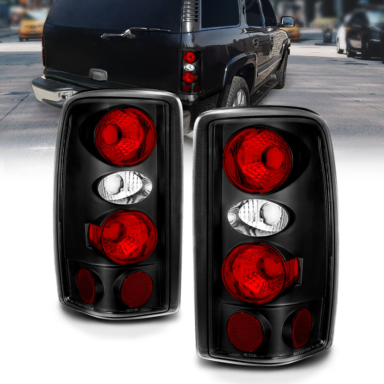 CHEVY SUBURBAN/TAHOE 00-06 TAIL LIGHTS BLACK
