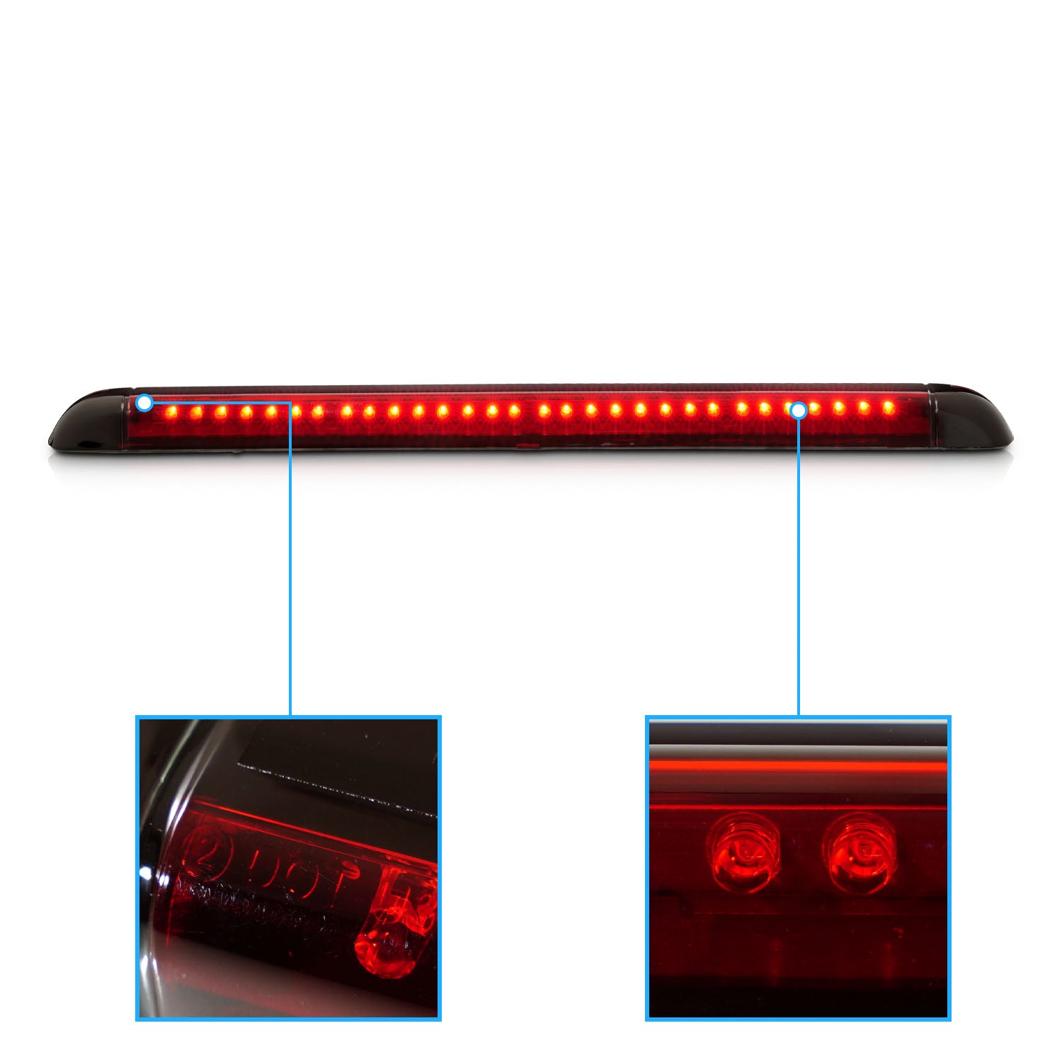 CHEVY FULL SIZE BLAZER 95-04/TAHOE 95-99/SUBURBAN 92-99/GMC YUKON 92-99/ HUMMER H2 02-05 3RD BRAKE LIGHT RED (4DR Only)