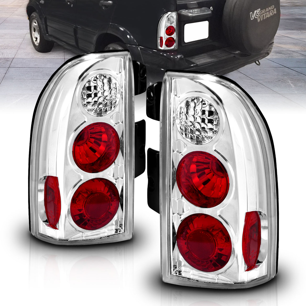 SUZUKI GRAND VITARA/XL-7 99-04 TAIL LIGHTS CHROME