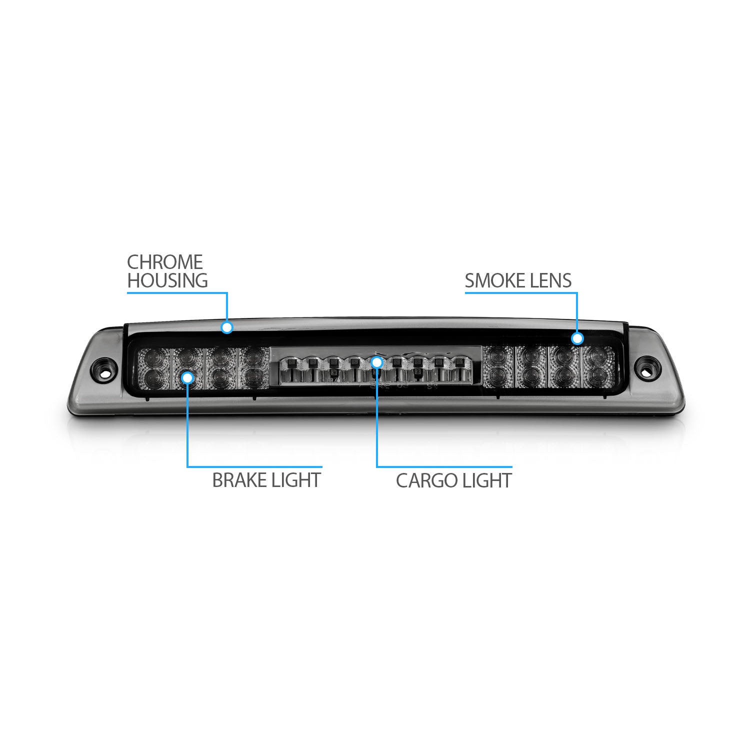 DODGE RAM 94-01 LED 3RD BRAKE LIGHT SMOKE