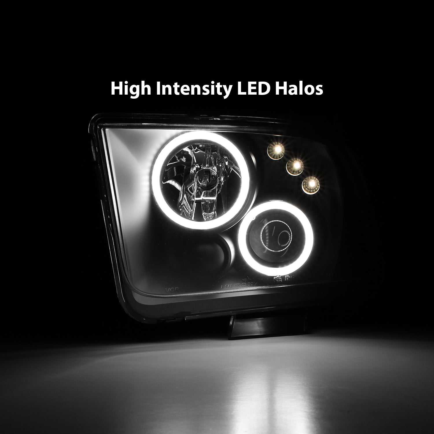 FORD MUSTANG 05-09 PROJECTOR HEADLIGHTS HALO BLACK CLEAR (RX HALO)