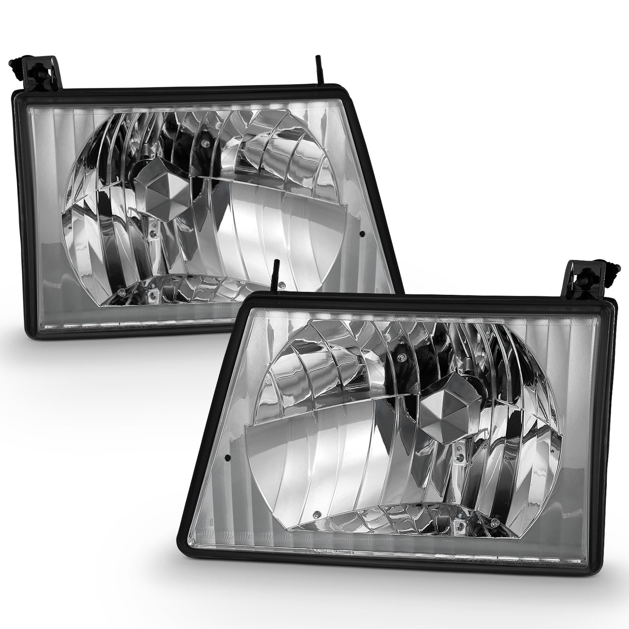 FORD ECONOLINE VAN 92-07 CRYSTAL HEADLIGHTS