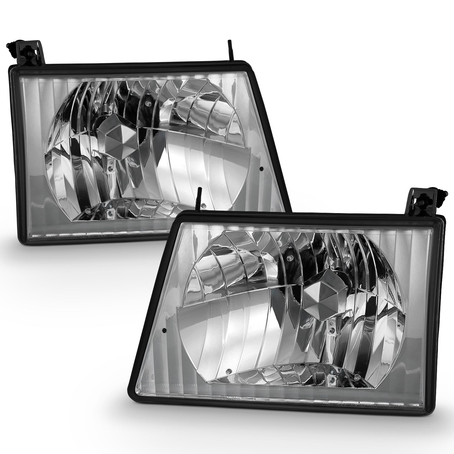 FORD ECONOLINE VAN 92-07 CRYSTAL HEADLIGHTS