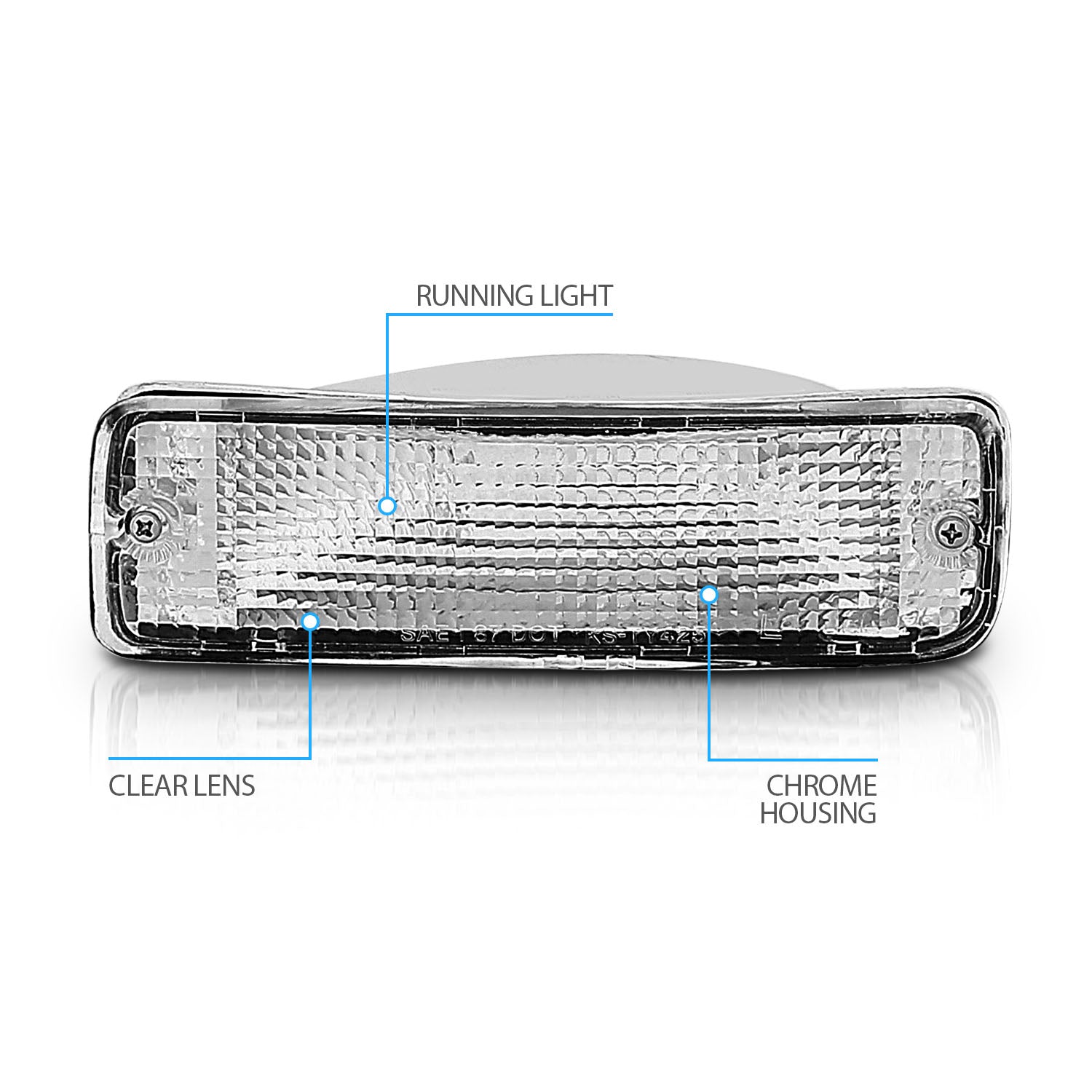 TOYOTA PICKUP 89-95 BUMPER LIGHTS CLEAR