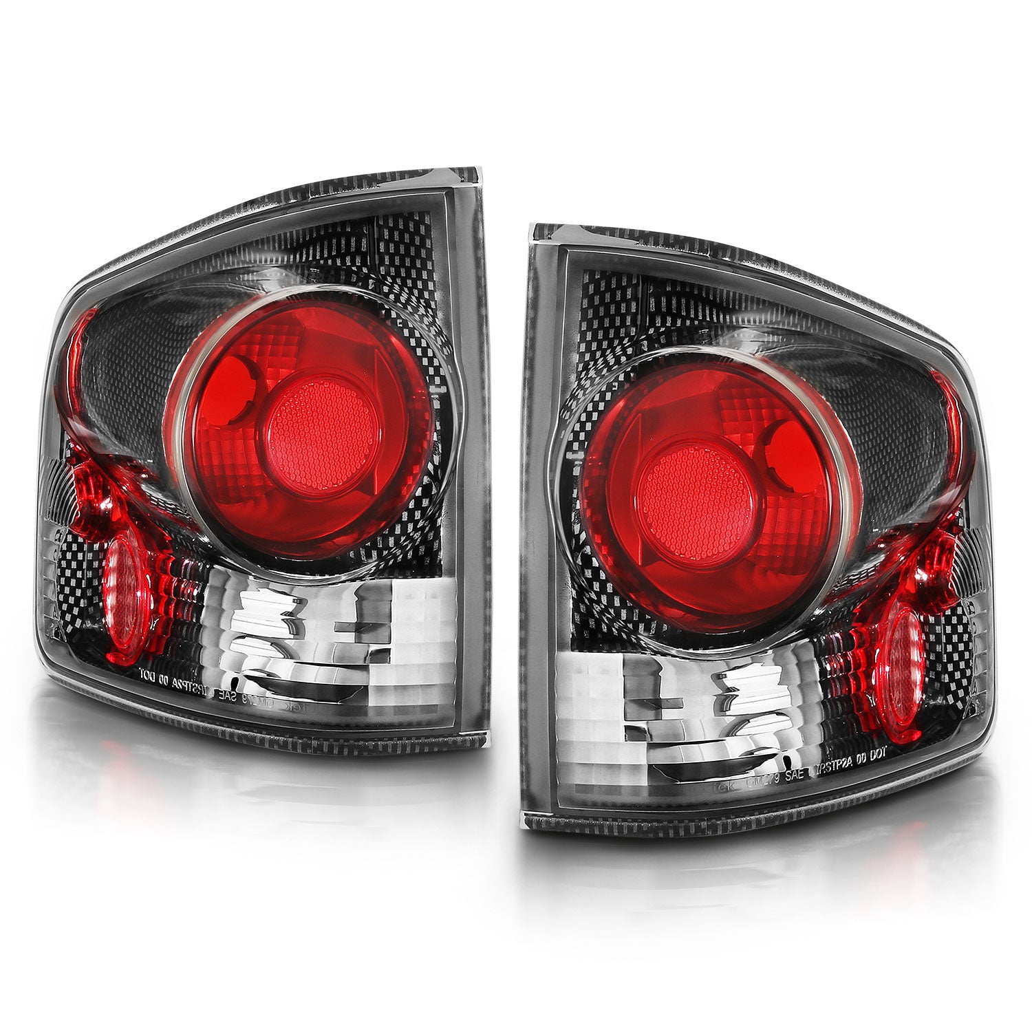 CHEVY S-10/GMC SONOMA 94-04 TAIL LIGHTS 3D STYLE CARBON