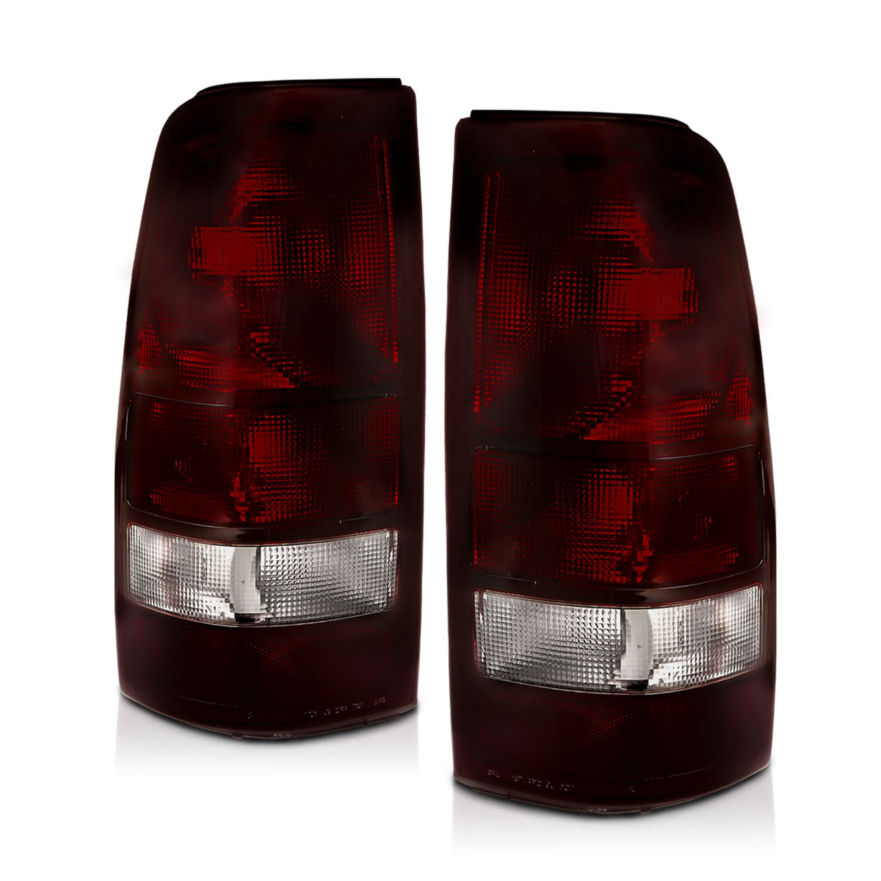CHEVY SILVERADO 99-02 TAIL LIGHTS DARK RED AMBER (MIDNIGHT RED)