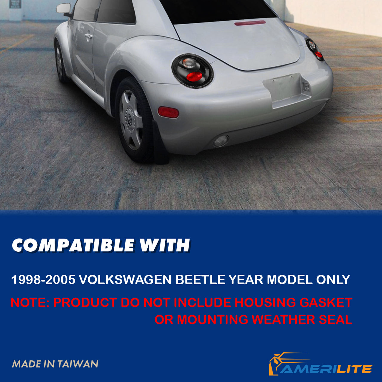VOLKSWAGEN BEETLE 98-02 TAIL LIGHTS CHROME